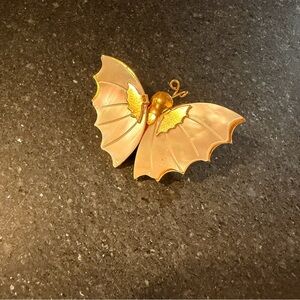 Gold Butterfly Brooch